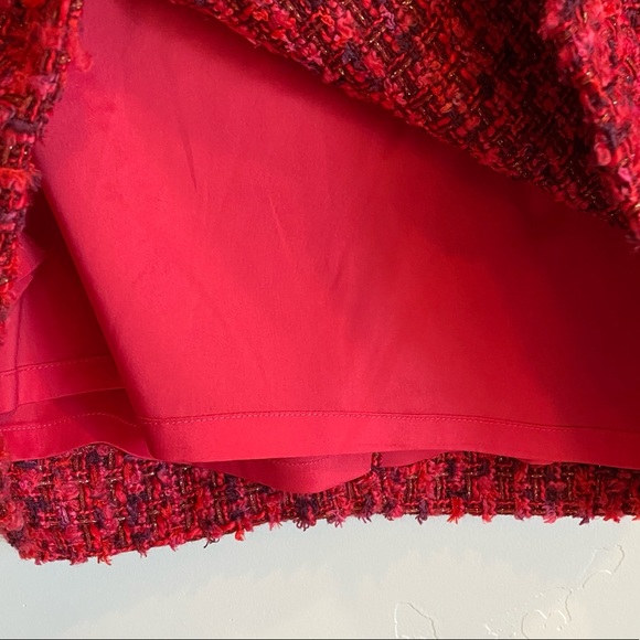 DONNA KARAN New York Raspberry Woven Tweed Suit Skirt Bare Necessities. - Picture 5 of 8